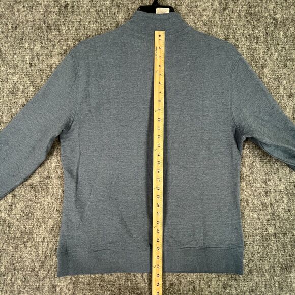 Ocean Coast Sweater Men Medium Blue Sweatshirt 1/4 Zip Cotton Blend Casual Beach - Picture 7 of 9